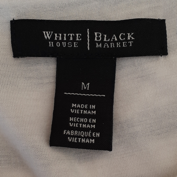 WHBM Black & White Chevron Striped Dress M - Picture 12 of 13